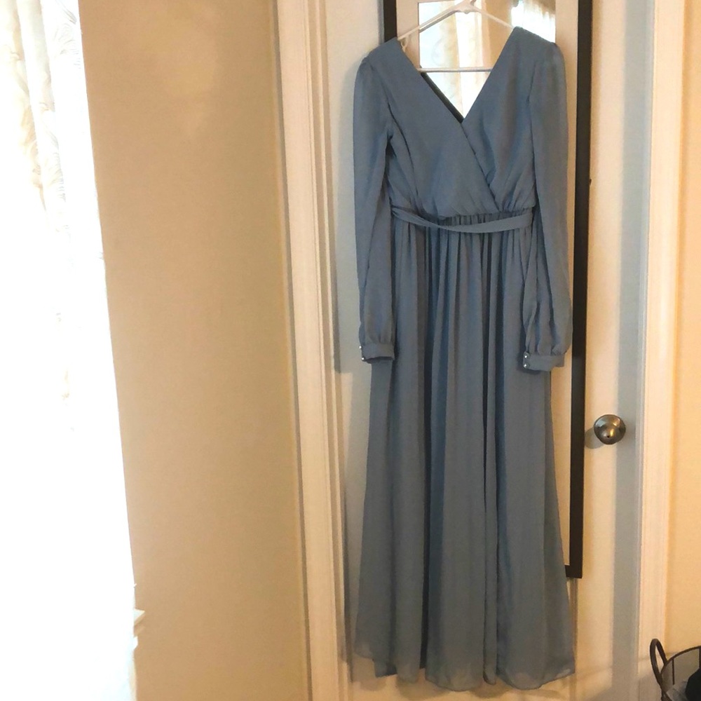 Kanali K, size 12, Dusty Blue bridesmaid dress